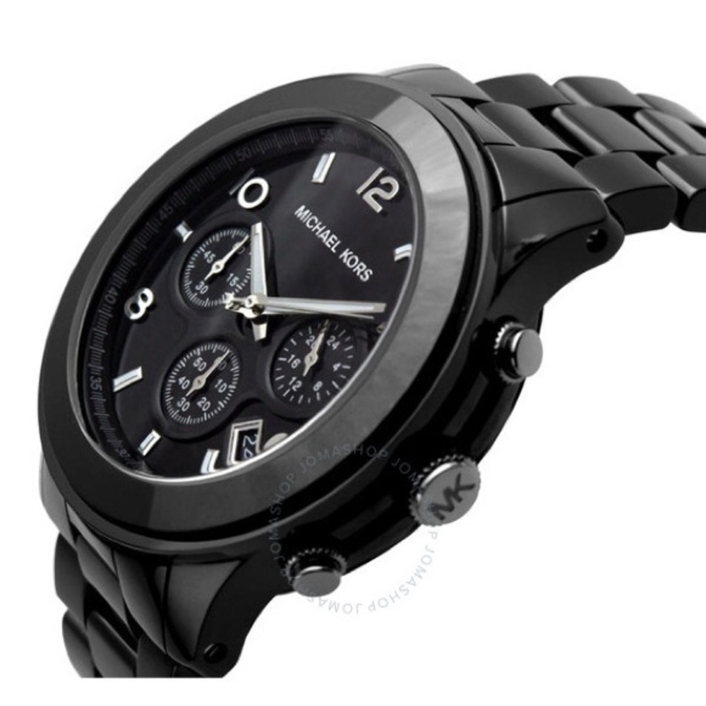 Michael Kors Black Dial Black Ceramic Bracelet Oversized Watch MK 5174 - Picture 3 of 7